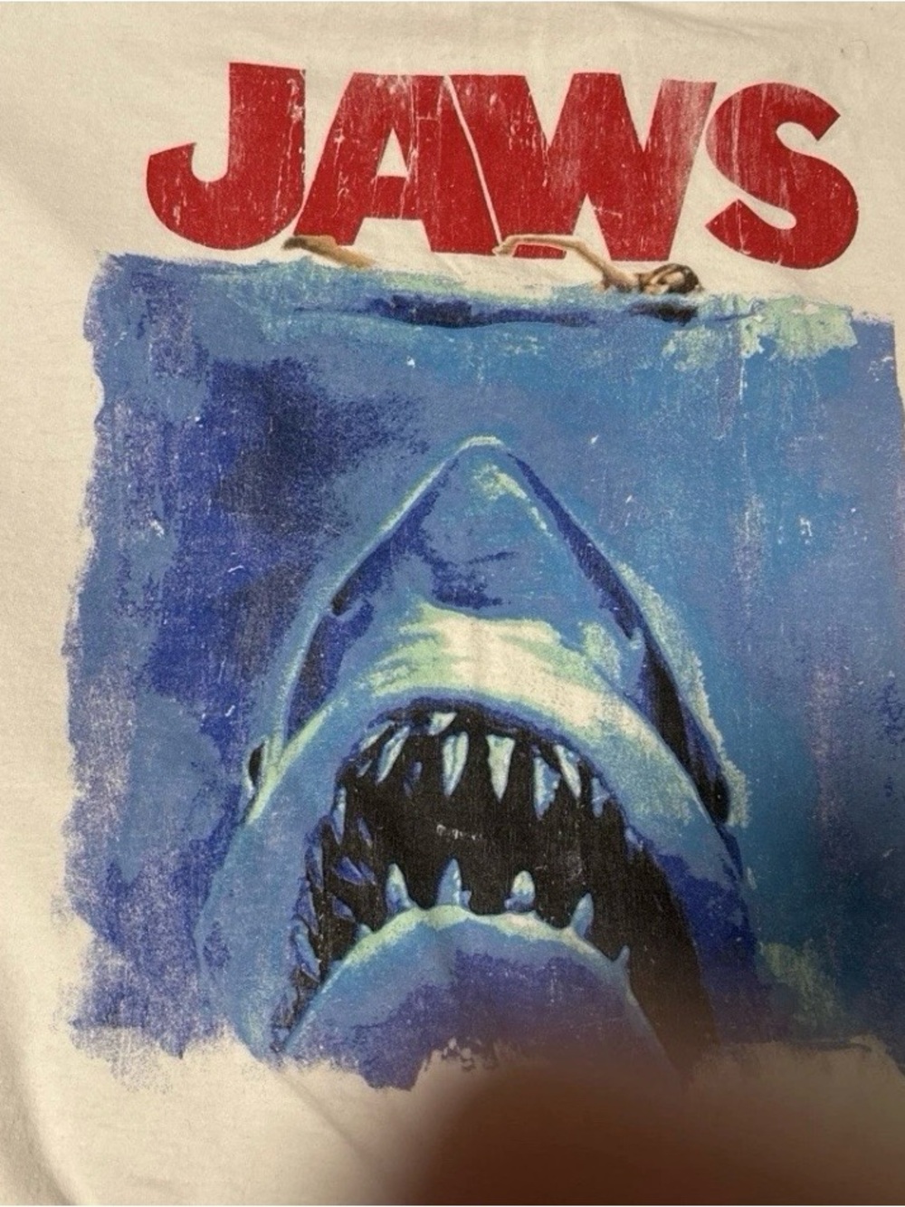 Men's White Graphic T-shirt - JAWS Design
